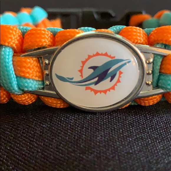 🏈✨MIAMI DOLPHINS NFL BRAIDED PARACORD BRACELET🏈 - Picture 3 of 4